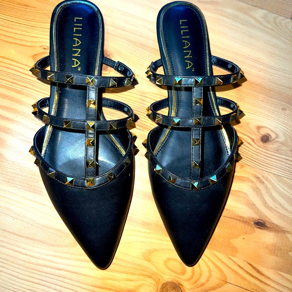 Studed sandals never worn